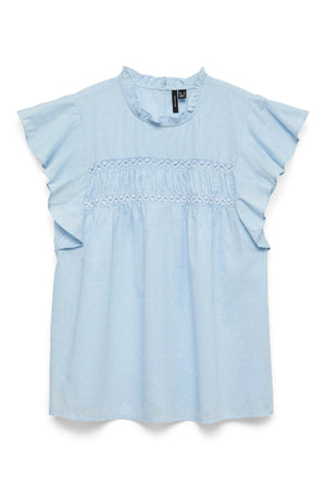 Trine Lace Top - Cashmere Blue