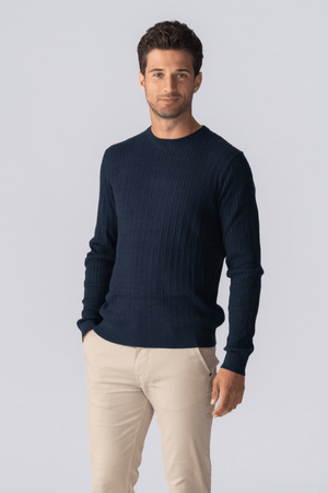 Pullover Cable Knit - Navy