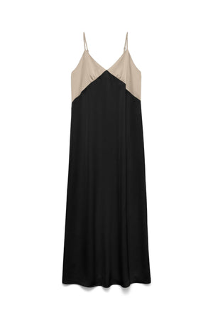 Joy Singlet kulkšnies suknelė - Cement Black Contrast