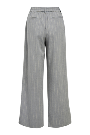 Lisa Wide Pant AOP - vidutiniškai pilka melange