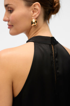 Elena Halter kaklo trumpa suknelė - juoda