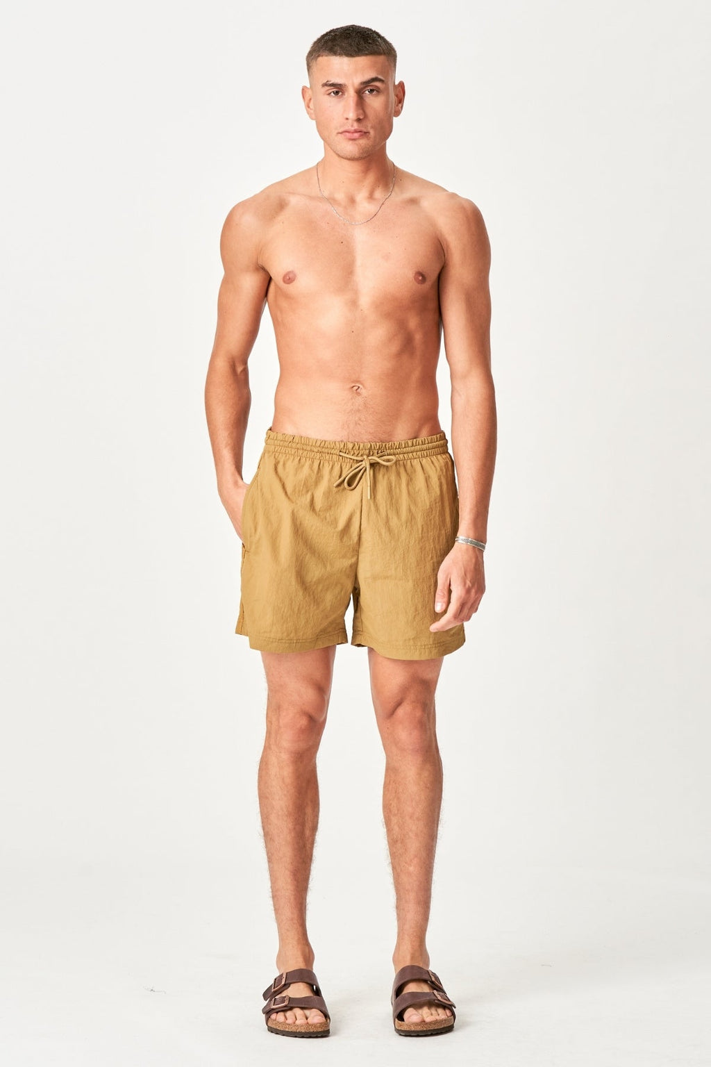 Premium Plaukti Shorts - Chaki