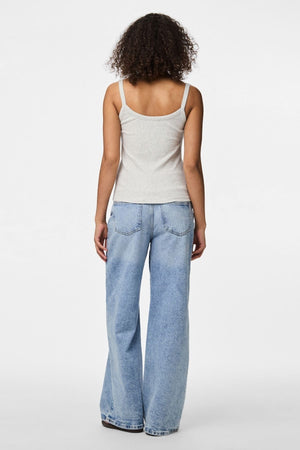 Gali dirželis viršuje - šviesiai pilka melange