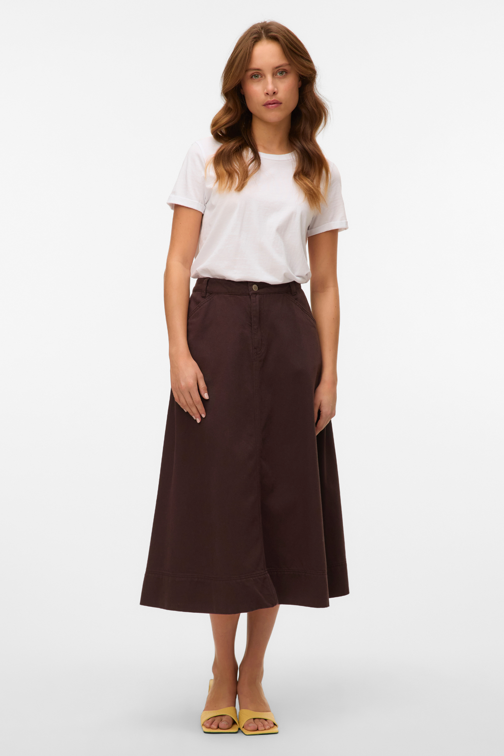 Filia spalvotas džinsinis sijonas - šokolado tortas