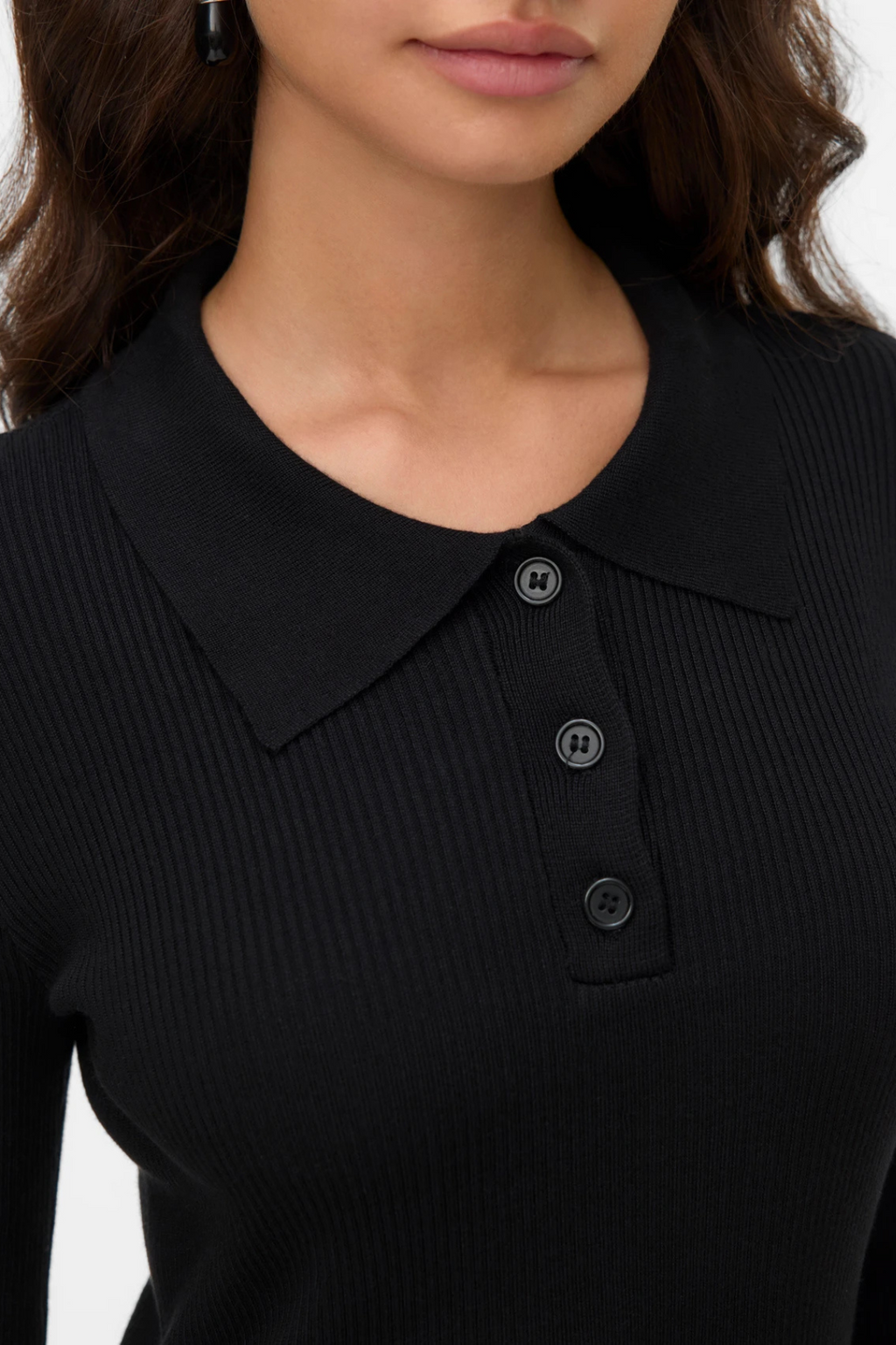 Silje Poloneck Pullover - Black