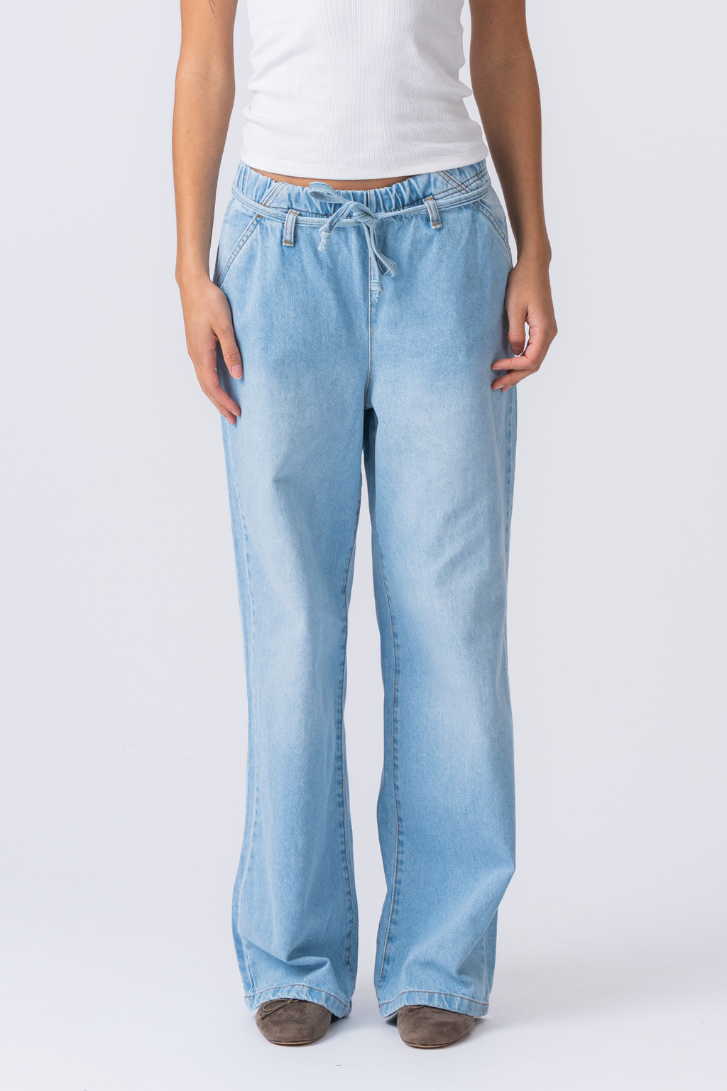 Nicole Baggy Jeans - Light Blue