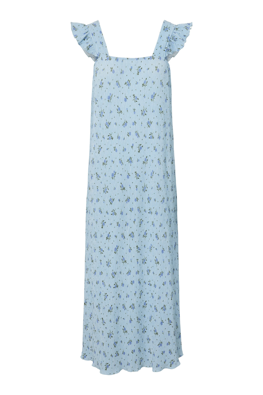 Flora strap Flounce suknelė - kašmyro mėlyna