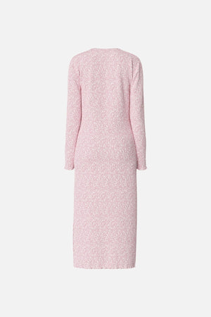 „Flora Midi“ suknelė - rožinė šaukšto šaukšto gėlė