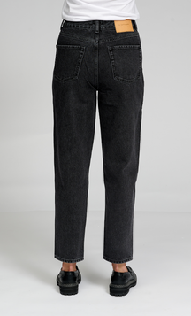 The Original Performance Mom Jeans - Washed Black Denim