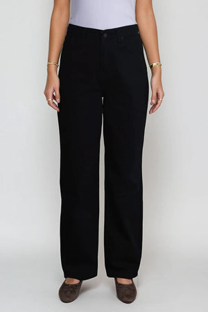 Nora Regular Džinsai - nuplauti juodai