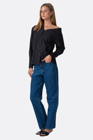 Serena Oversized Marškiniai - juodi