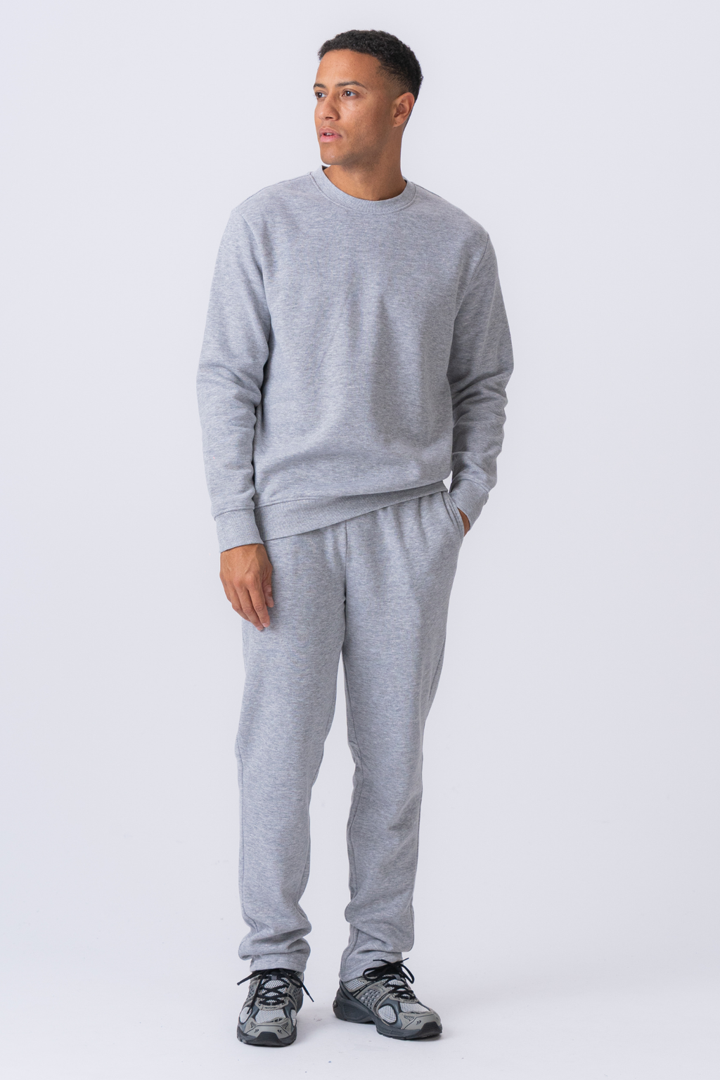 Essential Crewneck - Grey Melange