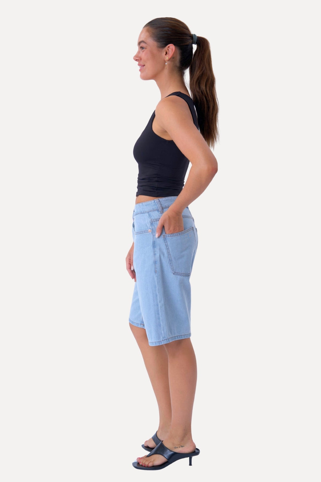 Džinsinis Shorts - Šviesiai mėlyna