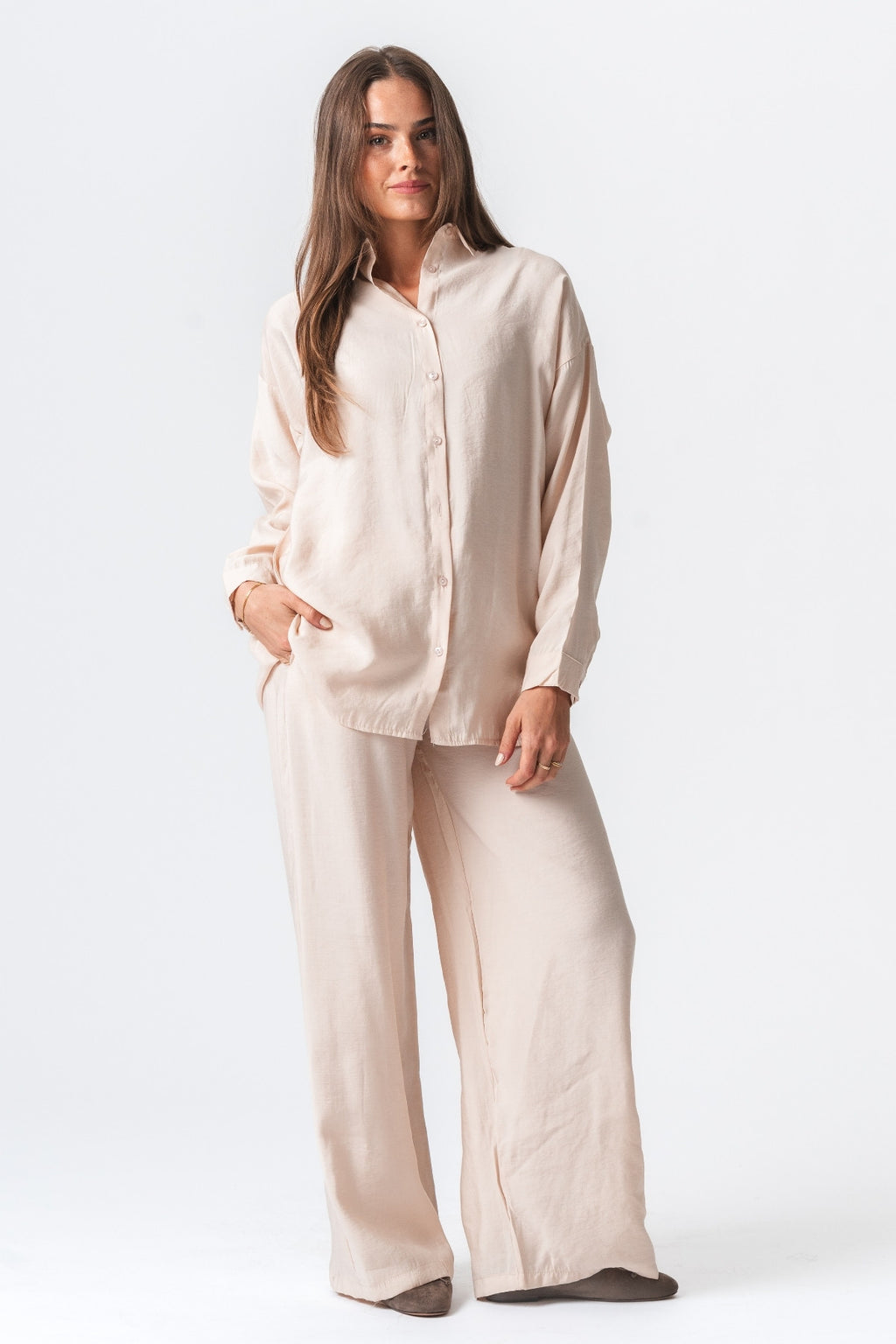 Mia Pants + MIA marškinėliai (smėlio spalvos) - pakuotės sandoris