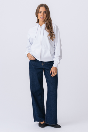 Basic Užtrauktuko gaubtas - baltas