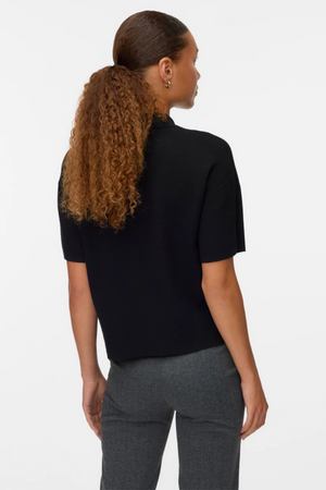 Auksas 2/4 „Poloneck“ megztinis - juodas