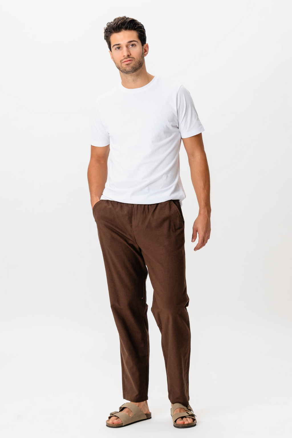 Linen Pants - Coffee