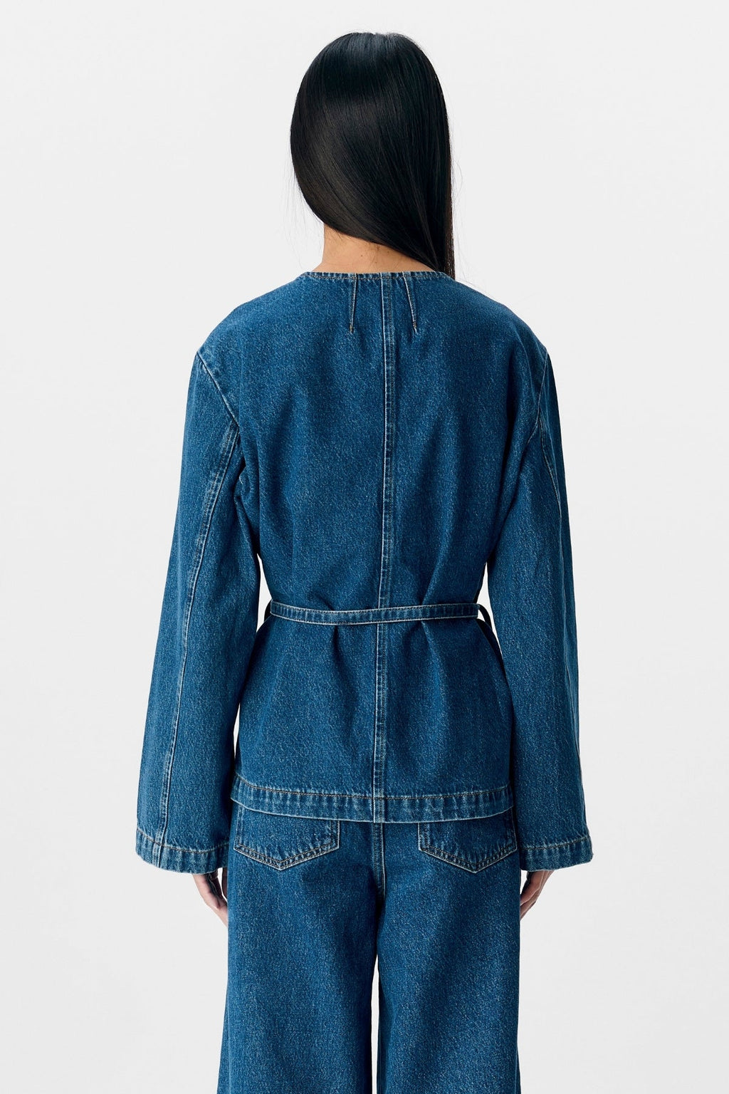 Mallie Blazer - Medium Blue Denim