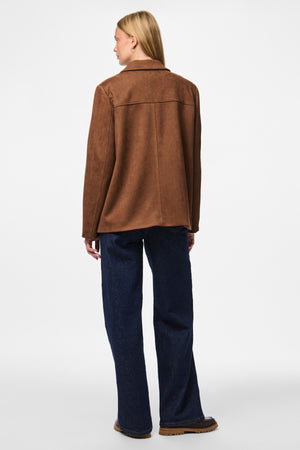 Rakel Brushed Outerwear Blazer – Downtown Brown