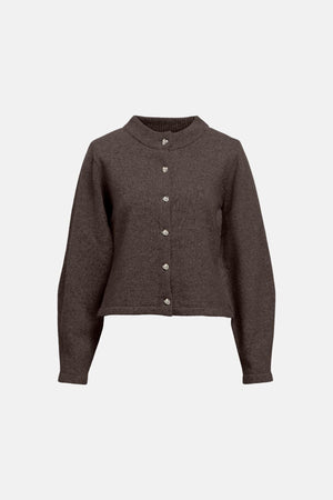 „Zari Knit Cardigan“ - antspaudas rudos spalvos melange