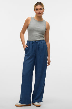 Melaney Loose Pant – tamsus džinsinis melanžas