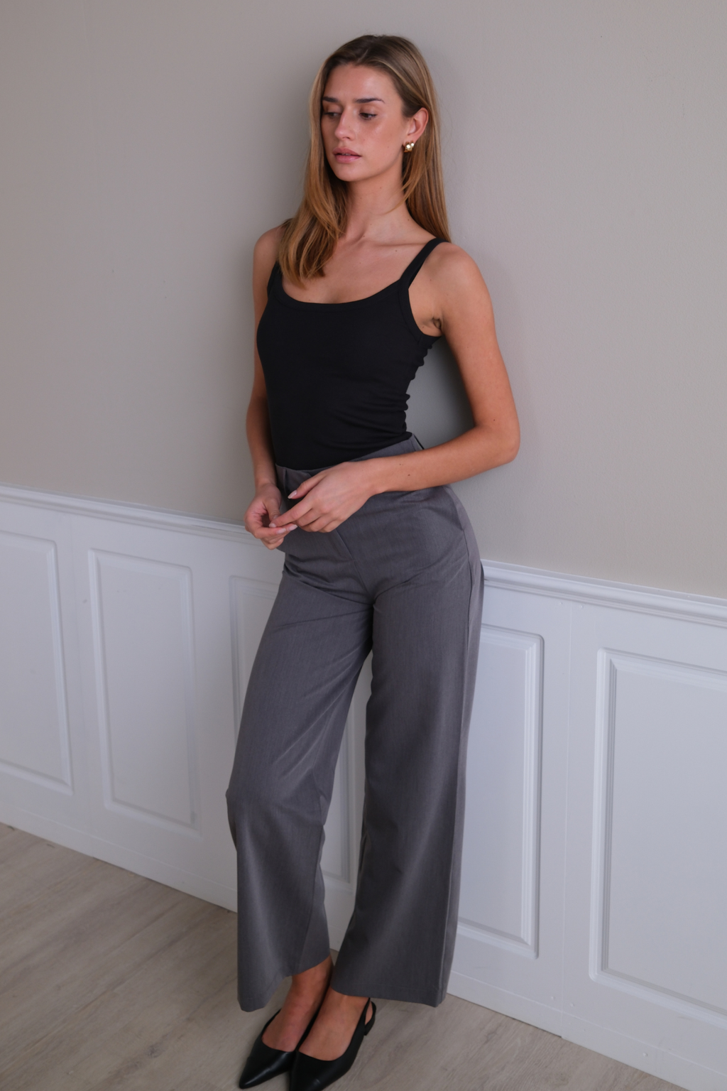 Rosalie Wide Pants - Pilka