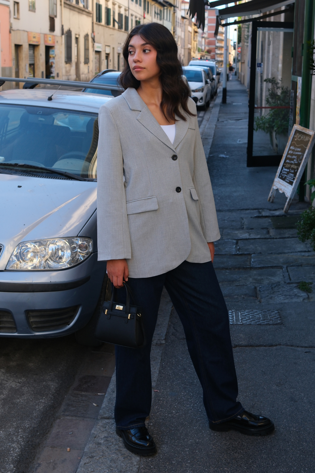 Claire Oversized Blazeris - šviesiai pilka