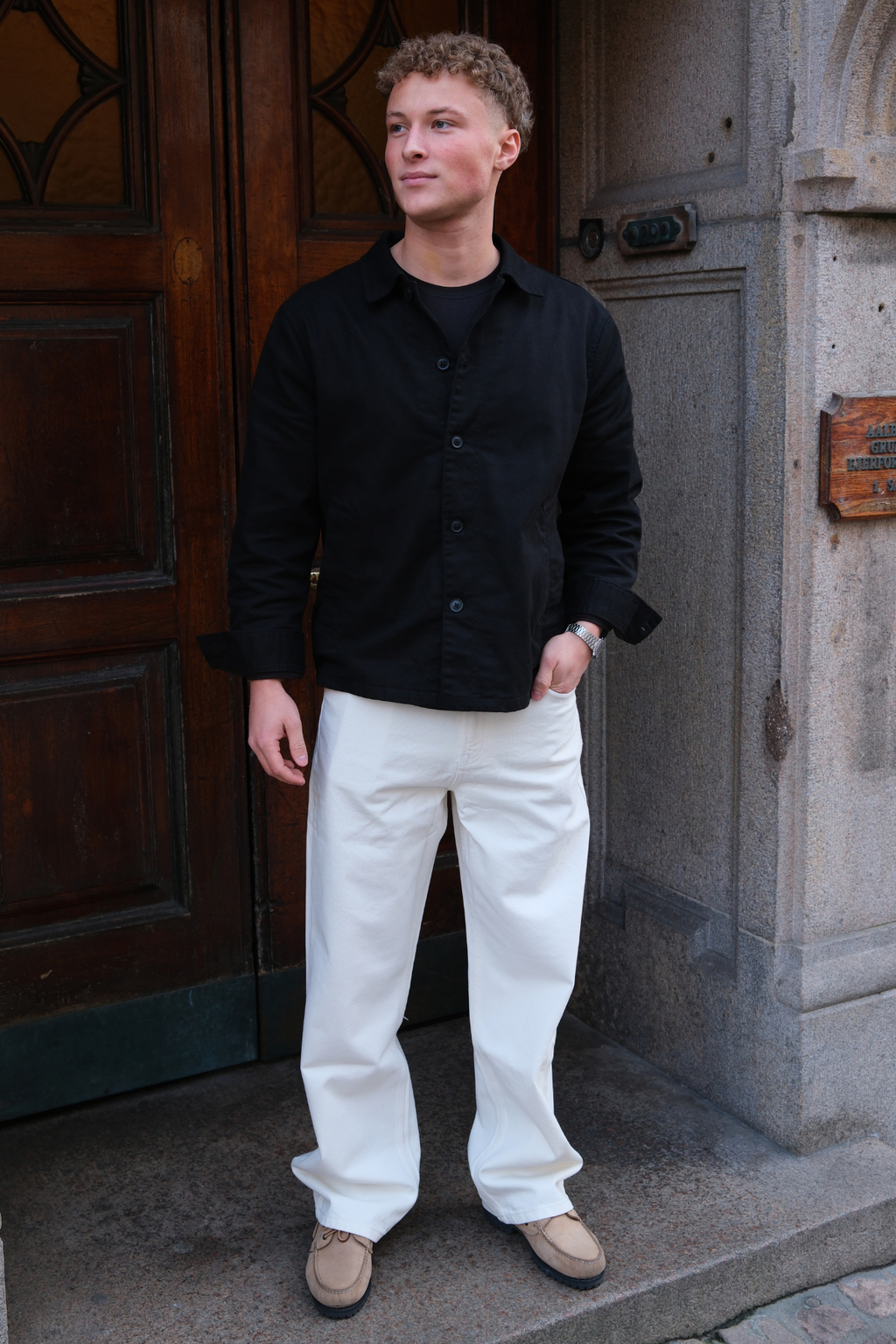 Viljamas Regular Džinsai – balti džinsai