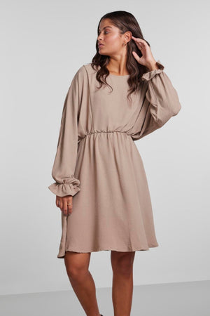 Flore Long Sleeve Dress - Brown