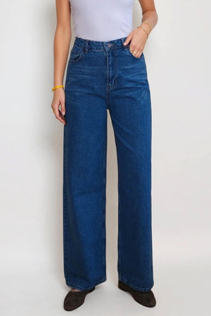 „Nora Wide Jeans“ - šviesiai mėlynas džinsinis audinys