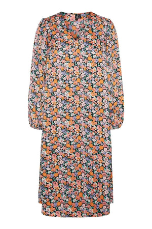 „Allys Floral Midi“ suknelė - juoda