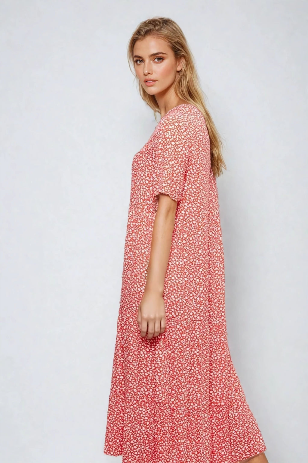 Anna Midi suknelė - raudona