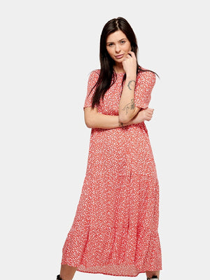 Anna Midi suknelė - raudona