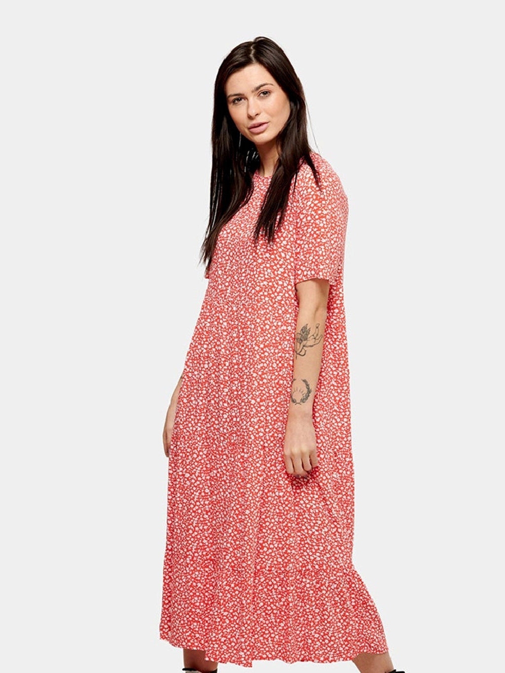 Anna Midi suknelė - raudona