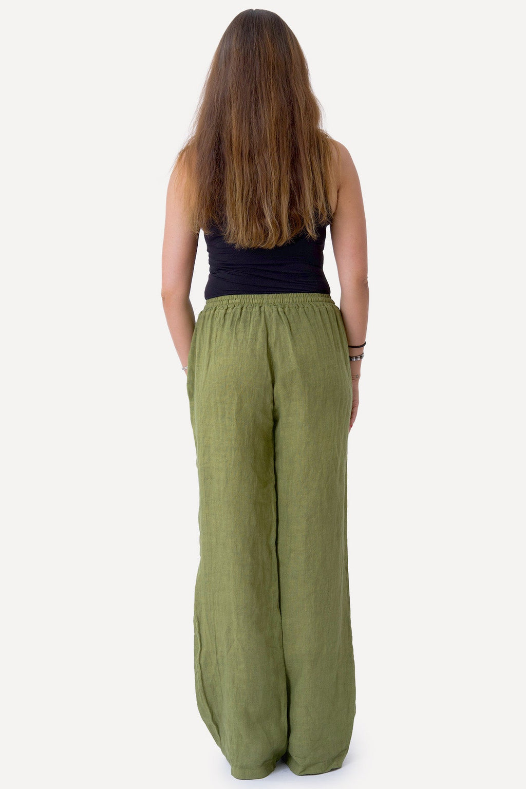 Astrid Linen Pants - Olive