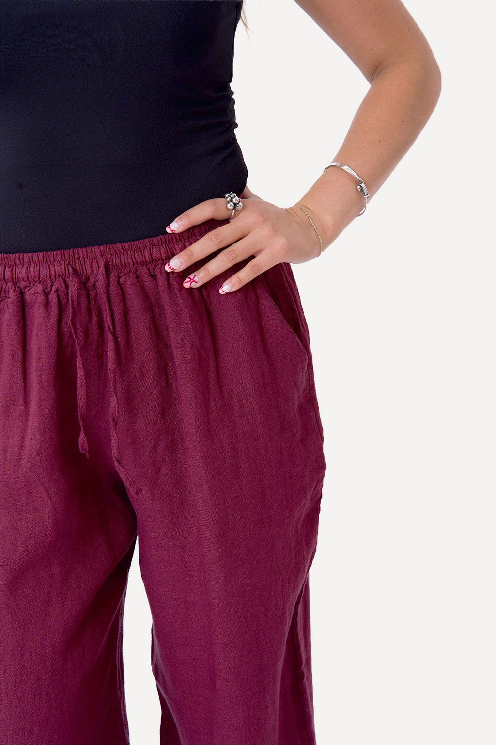 Astrida Lina Pants - Raudona