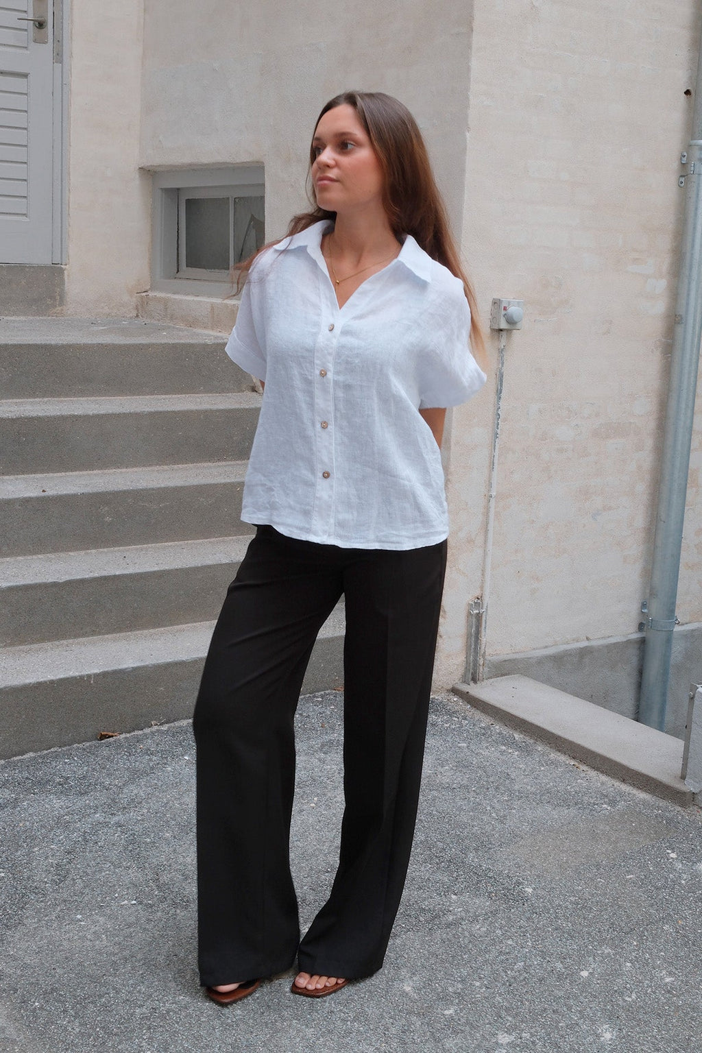 Astrid Linen Shirt - White