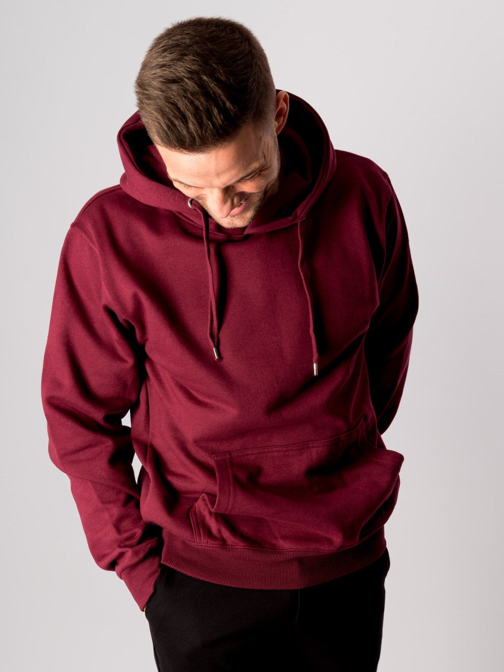 Basic Hoodie - bordo raudonas