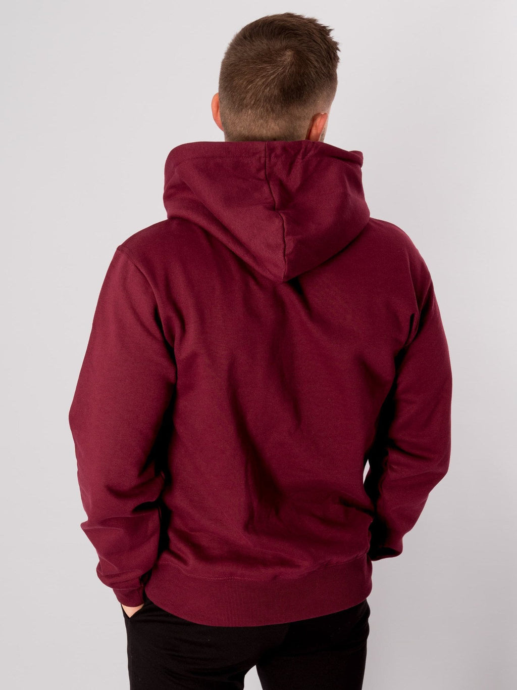 Basic Hoodie - bordo raudonas