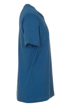 Basic V-kaklo marškinėliai-naftos mėlyna