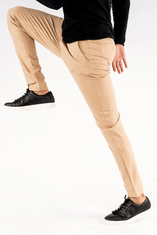 Performance Jog Pants - Sand - TeeShoppen - Sand/Beige