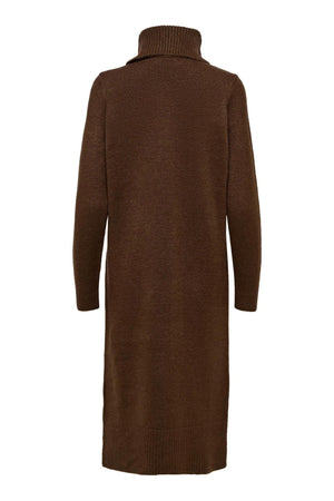 Brandie Roll Neck Dress - Chicory Coffee