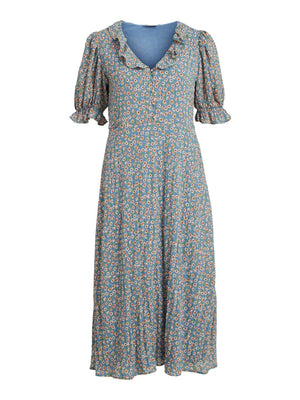 Canela Dress - Blue Floral