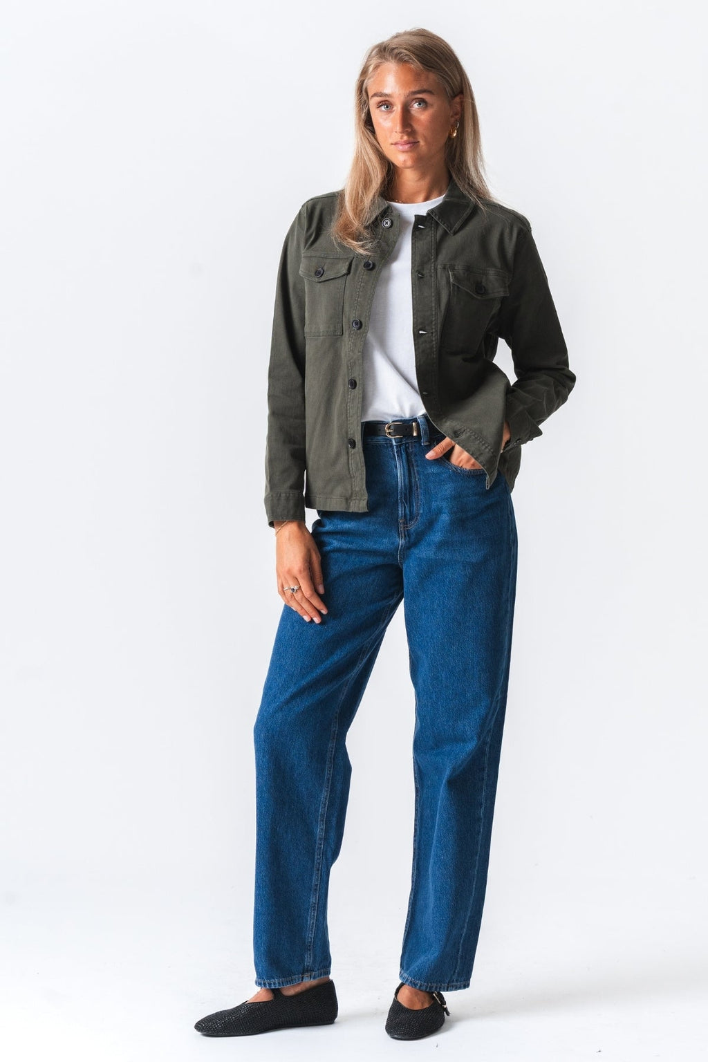 Twill Overshirt - Dark Olive