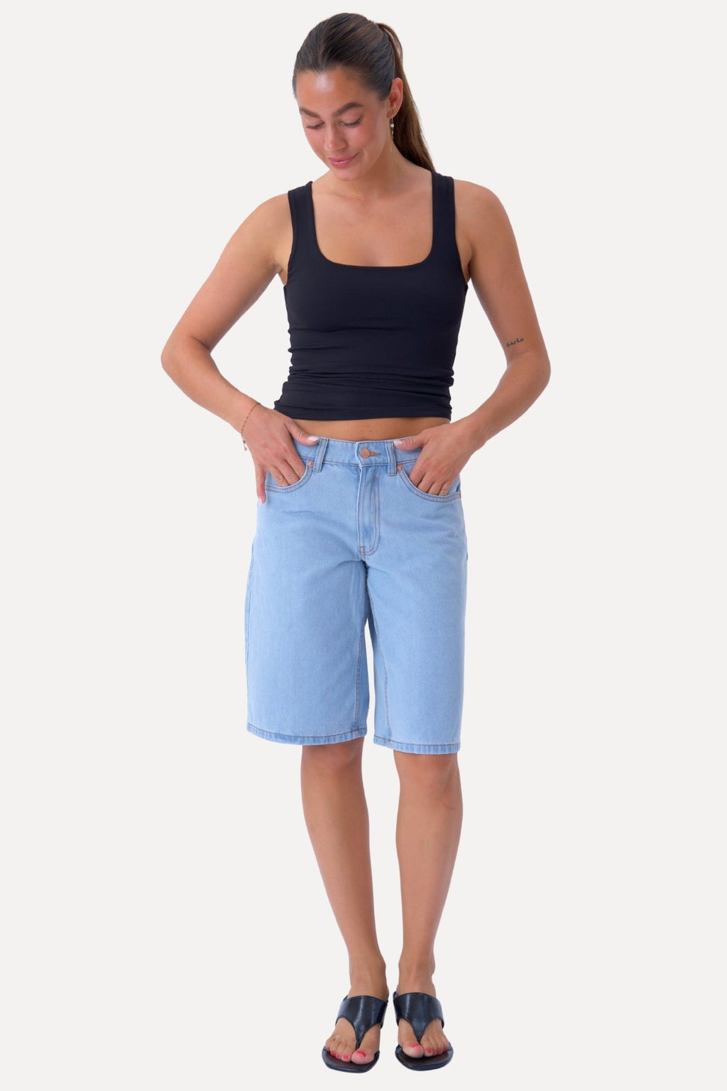Džinsinis Shorts - Šviesiai mėlyna