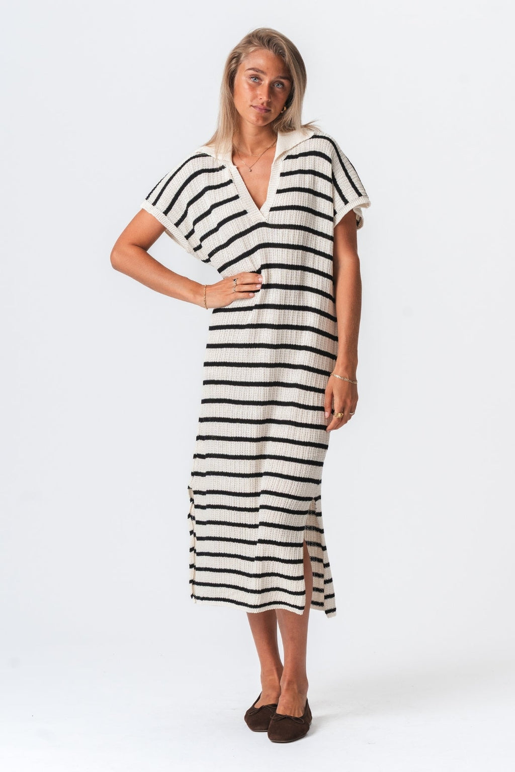 Viktorijos suknelė - balta/juoda