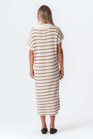 Viktorijos suknelė - balta/smėlio spalvos