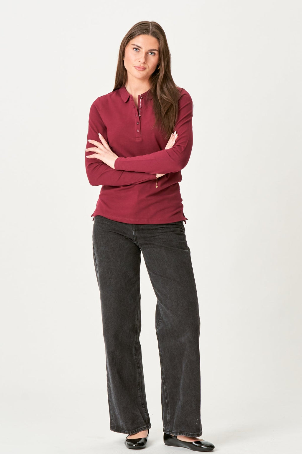 „Polo“ marškinėliai - Burgundija