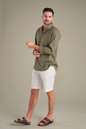Lininiai Shorts - Balta