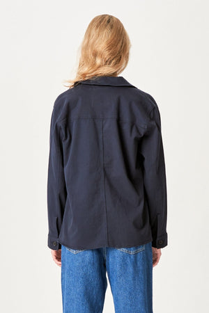 Twill Shacket - Navy